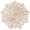 Wrapables Vinyl Metallic Colored Placemats for Weddings, Parties, Special Events (Set of 4), Rose Gold Blossom